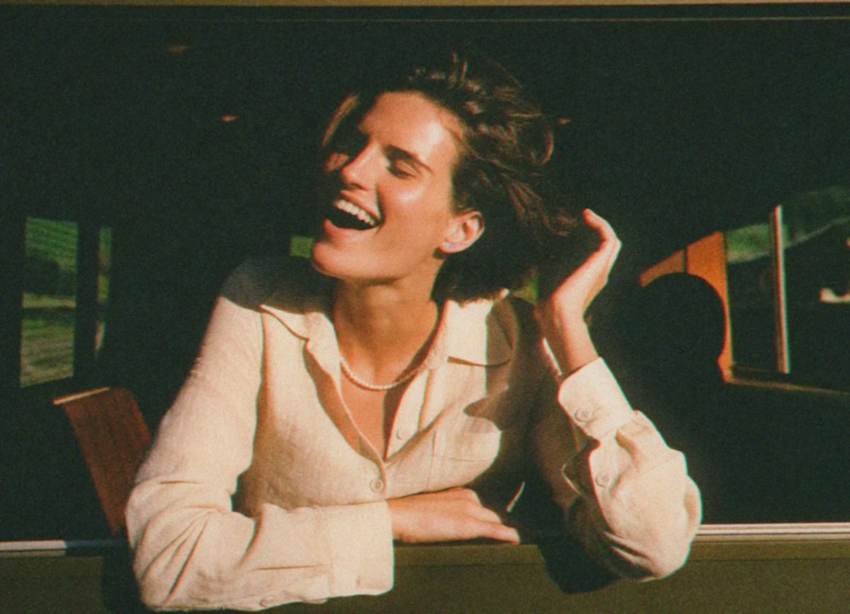 Warm portrait with visible film-inspired texture